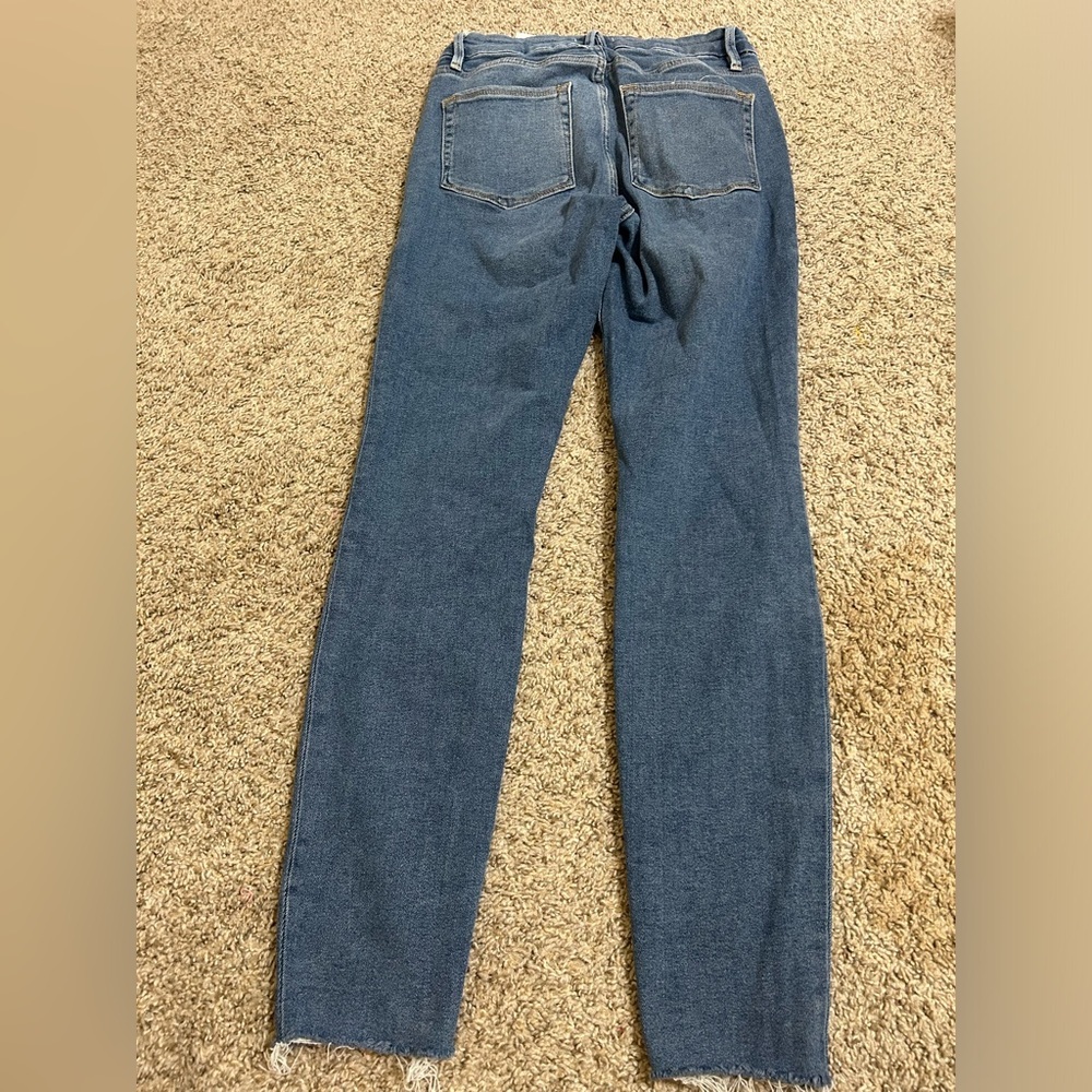Good American Medium Blue High-Rise Skinny Jeans Women's Size 8/29 Cotton Blend - Picture 2 of 7